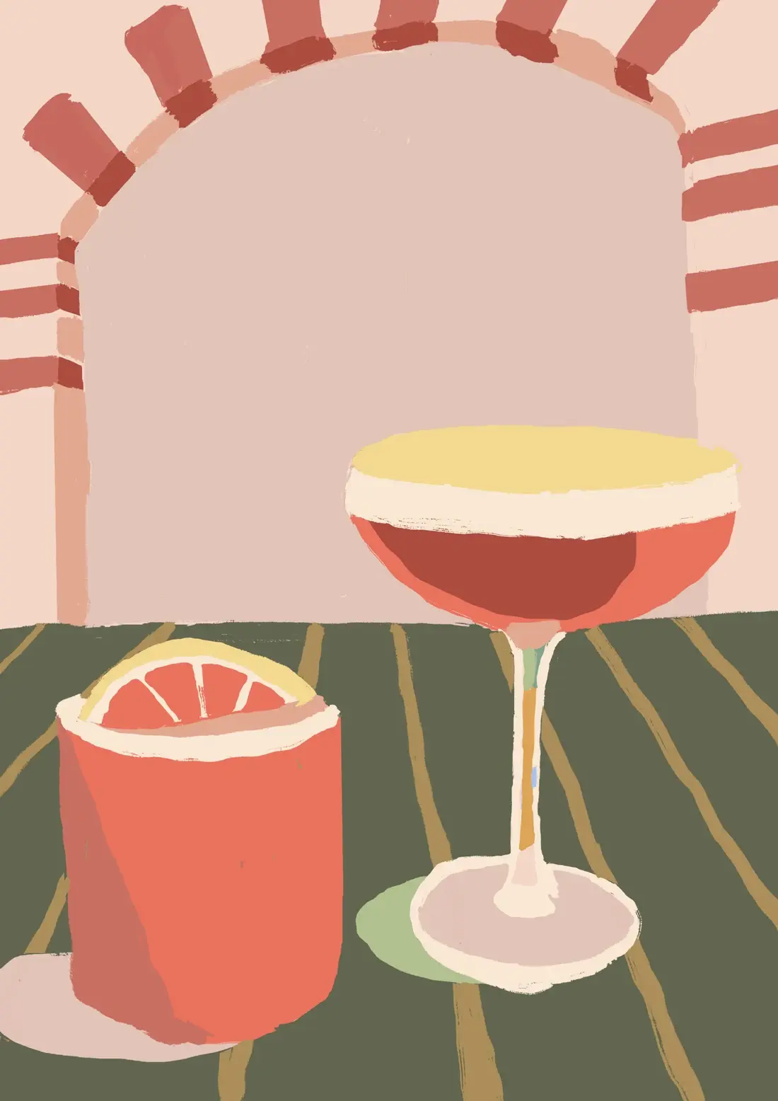 Two Drinks — A negroni and an espresso martini, in that order.