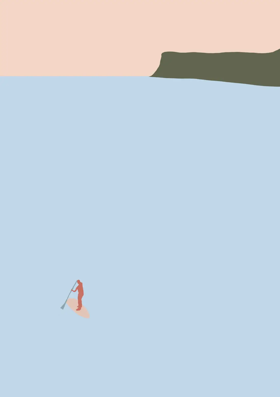 Paddleboard — One small figure and an enormous amount of sea.